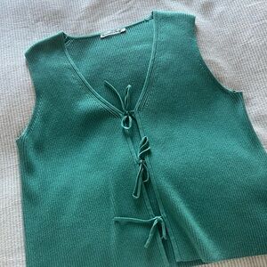 Abercrombie & Fitch Teal Knit Tank Top